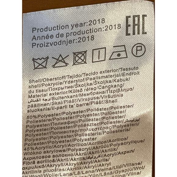 Vila Vicamdom Loose Coat - Size EU 44 (US 12 or XL) - Soft in Warm Gold Color - Picture 10 of 11